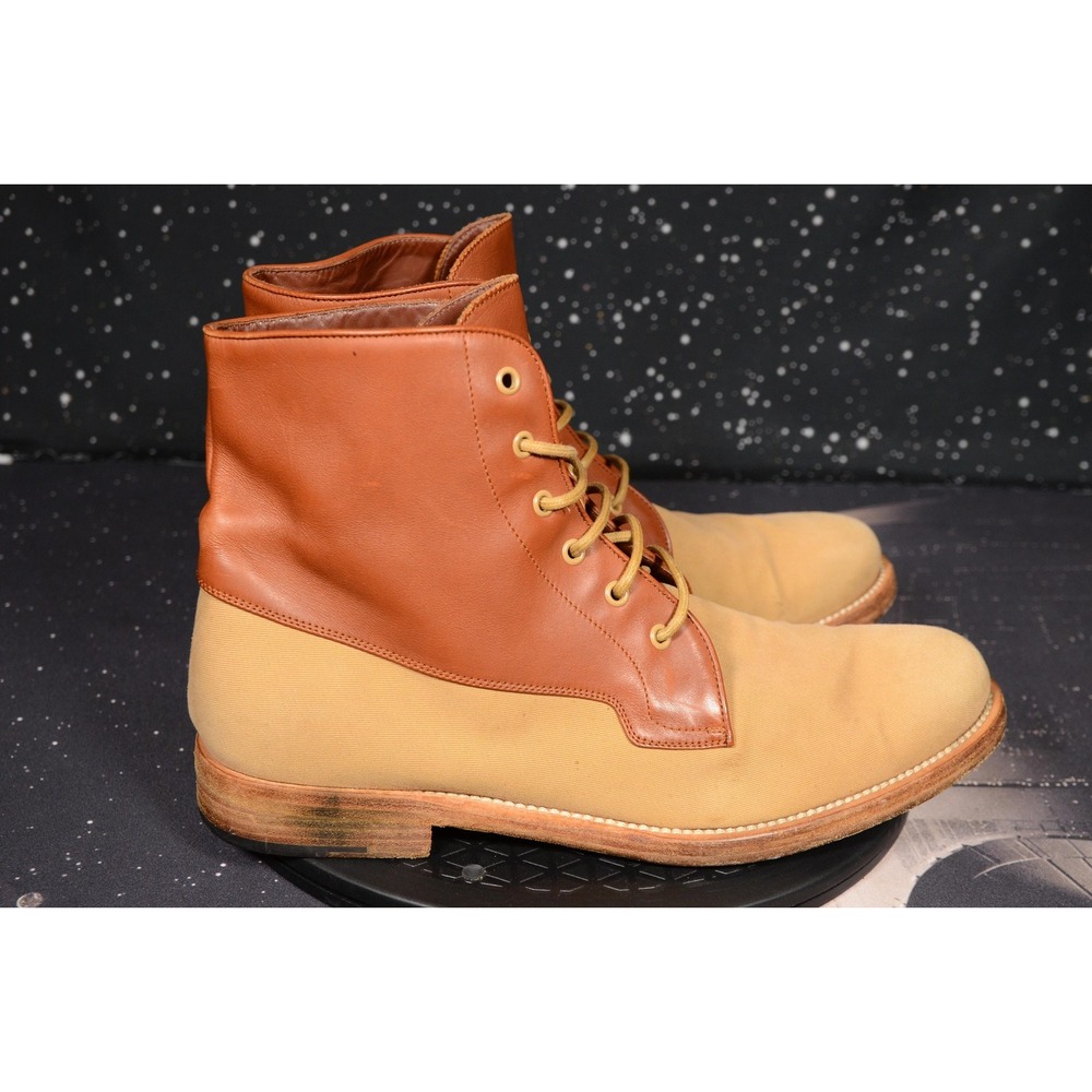 Salvatore Ferragamo Boots Mens Size 11.5D Brown Two‎ Tone Made in Italy NU 2630 - Picture 2 of 12